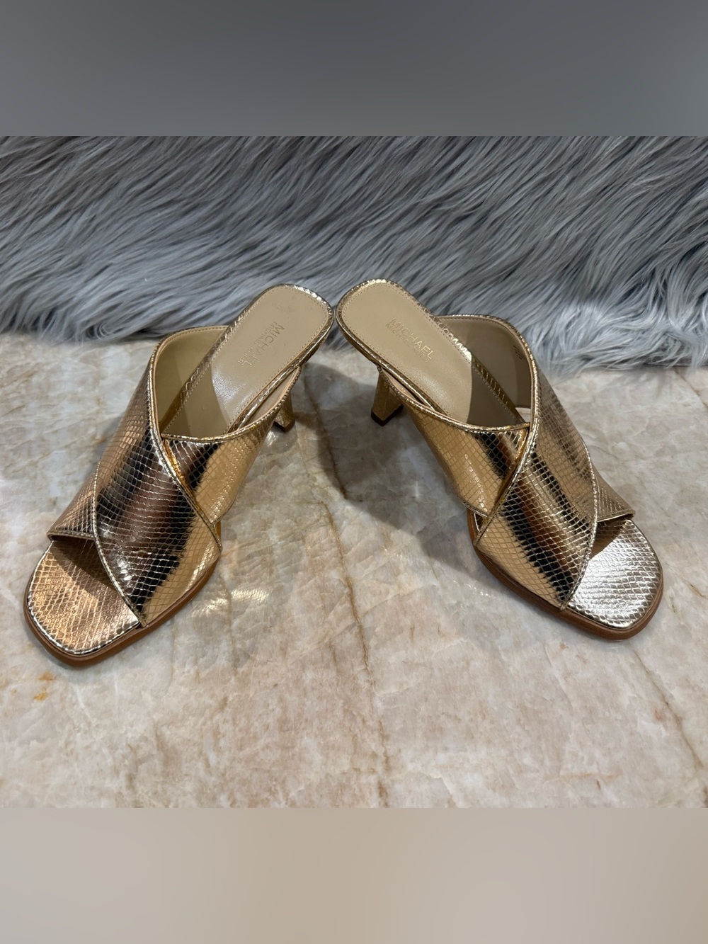 Michael Kors Metallic Gold
Crisscross Slide Mule